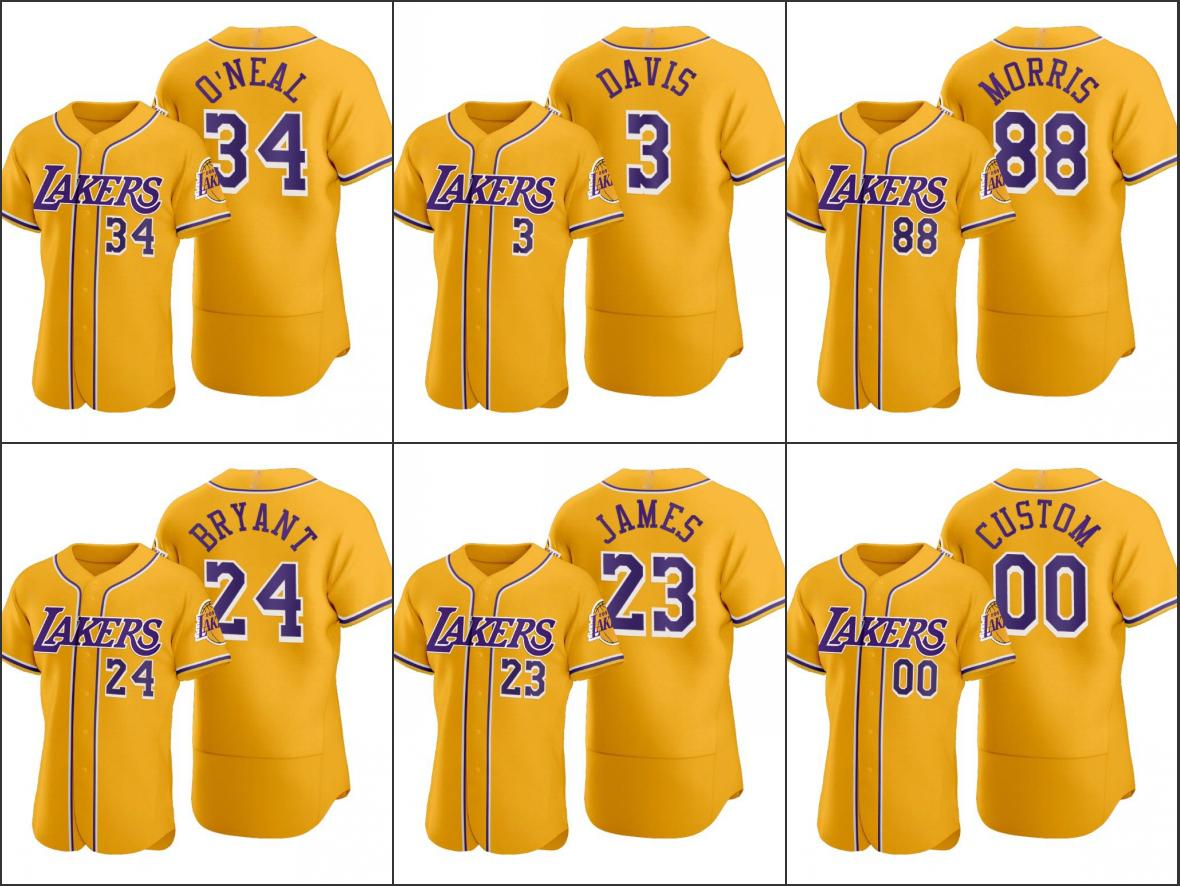 

Men Los Angeles Lakers Kobe Bryant LeBron James Morris Anthony Davis NBA X Crossover Edition Women Youth Baseball Jersey, Black;red