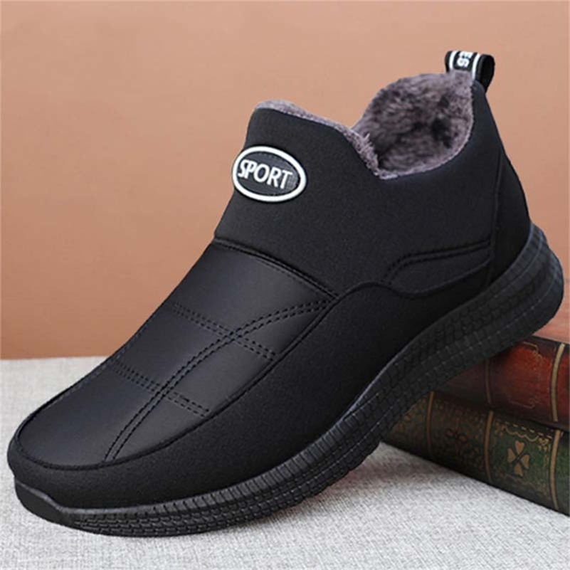 

Mens Boots Winter Keep Warm Snow Boots Fashion Plush Cotton Shoes Man Boots Driving Moccasins Quality Men Loafers Cotton 211019, Blue