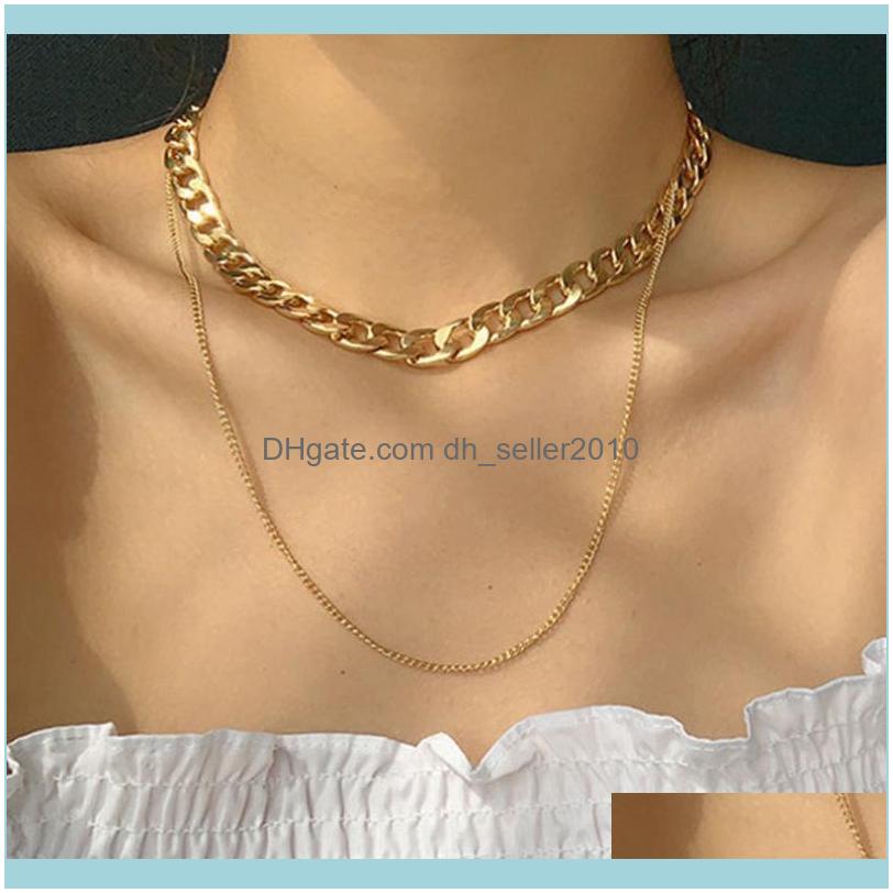 

Necklaces & Pendants Jewelrypersonality Punk Metal Multilayer Hip Hop Long Chain Cool Simple Necklace For Women Men Jewelry Gifts Chains Dro