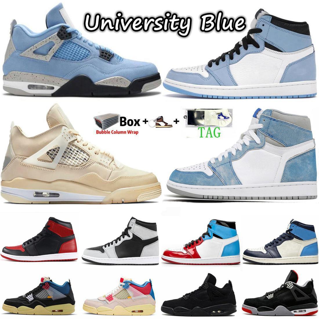 

2022 Men Women Jorden1s Jorden4 1 1s boots race Hyper Royal4 4s University Blue What The White Oreo Black Cat Bred Sports Sneakers Trainers, 15