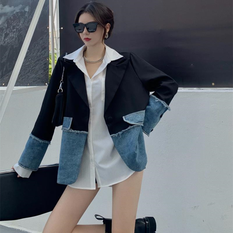 

women's suits & blazers nomikuma female blazer spring , successful korean casual shredder blazers, fashion jacket for women 6f775 5c7z, White;black