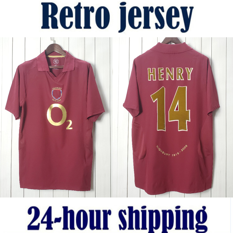 

Retro 0506 home Gunner 2005 2006 soccer jerseys Maillot Foot Camiseta FÃºtbol, Black;yellow