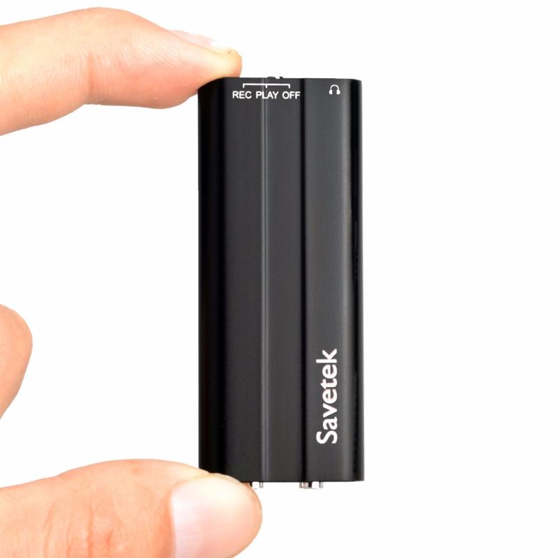 

Digital Voice Recorder Savetek Mini Clip USB Pen 8GB 16GB Activated Audio Mp3 Player Non-stop 50hours Recording Black
