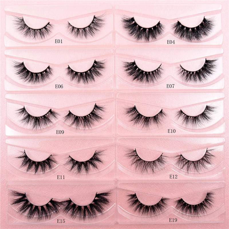 100% Real Mink False Eyelash Cruelty free Handmade 3D Mink Lashes Full Strip Mink Eyelashes-image-747209248