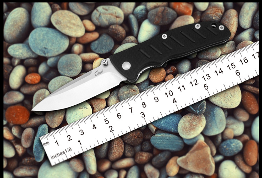 TOP GRADE OEM Enlan EM-01 folding knife 8CR13Mov blade G10 handle 58-60 hardness camping outdoor pocket EDC tools wholesale price-image-667160120