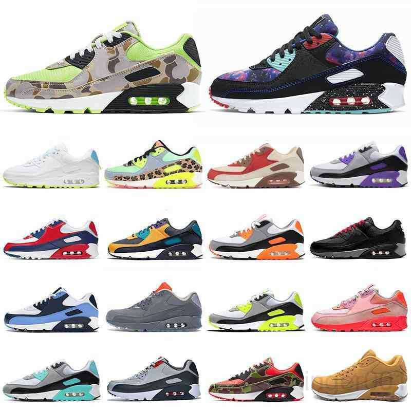 

90 Men Sneaker Tripel Black White red Running Shoes mens trainer sports shoes athletic Jogging shoes size 40-45 WR6C, Color 13