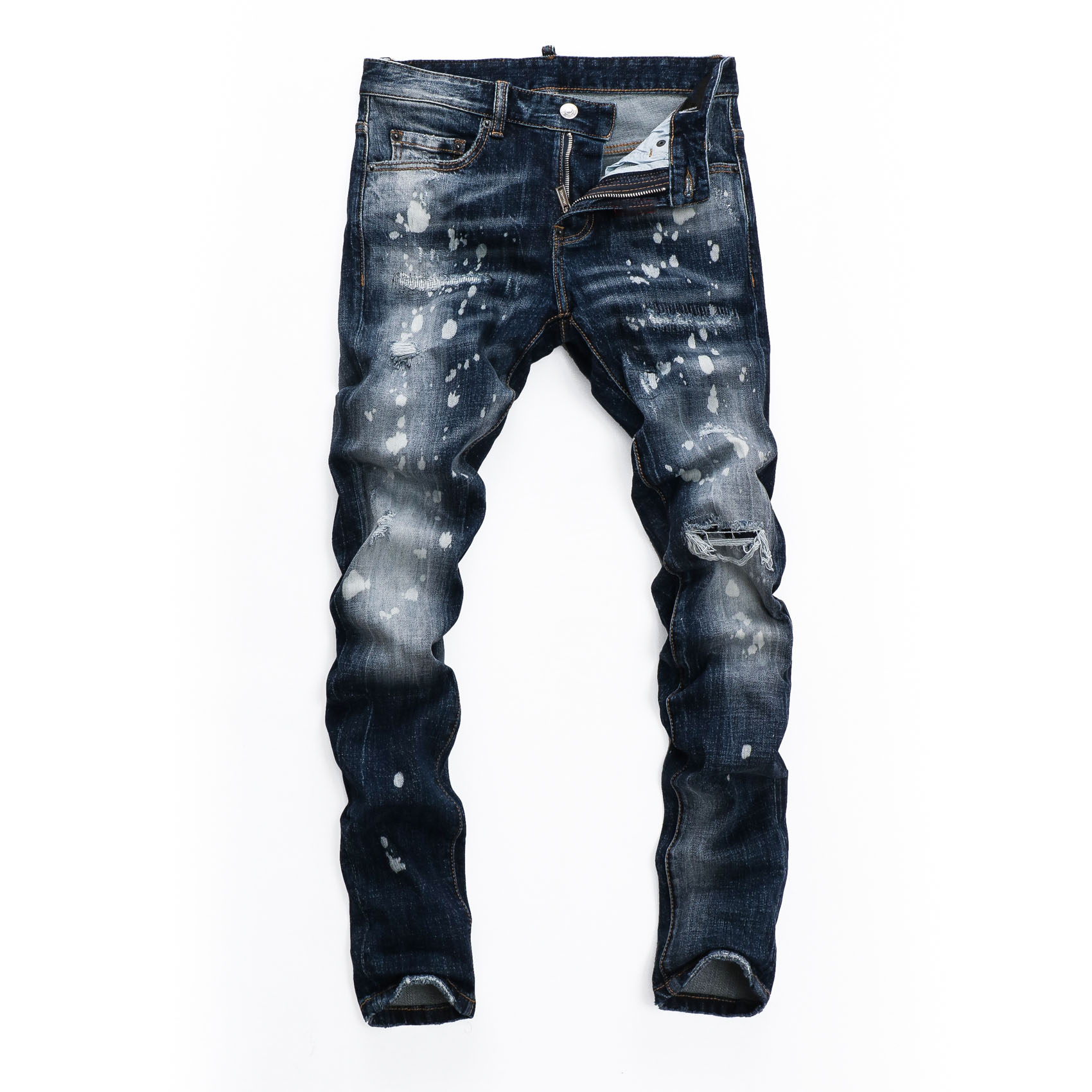 

fashion jeans mens Distressed Ripped Skinny Trousers luxury clothes Slim jeanss