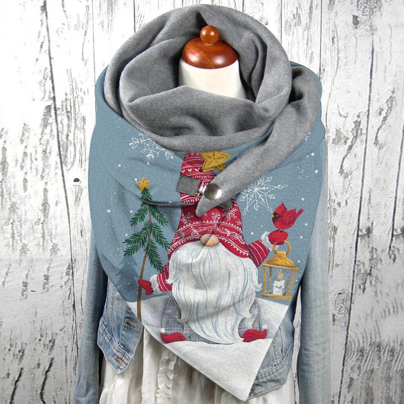 

Other Event & Party Supplies 2022 Fashion Women Christmas Print Scarves Button Soft Wrap Casual Warm Shawls Foulard Femme Winter Scarf