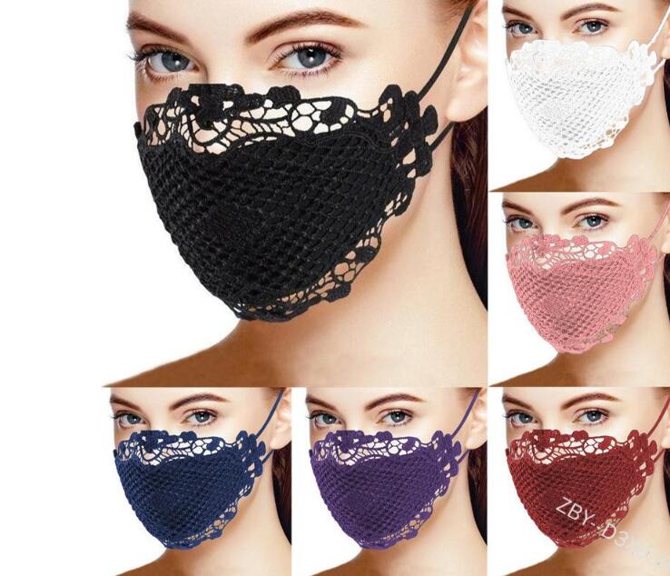 

pink blue Laces Plaid Mouth Face Masks Muti Colors Washable Mascarilla Cotton Black Purple Respirable Mascherine Reusable Fashion Woman Lady