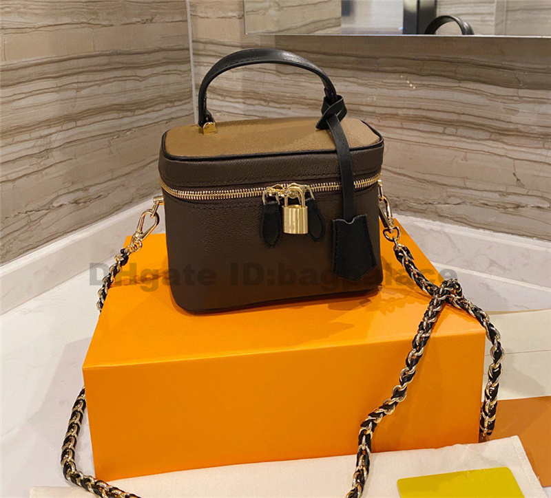 

Mini Box Trunk Bags 2022 Luxury Designer Bag Shoulder BAGS Chains Fashion Handbags Women Bag High Quality CrossBody Bags Lady Printed, Picture color