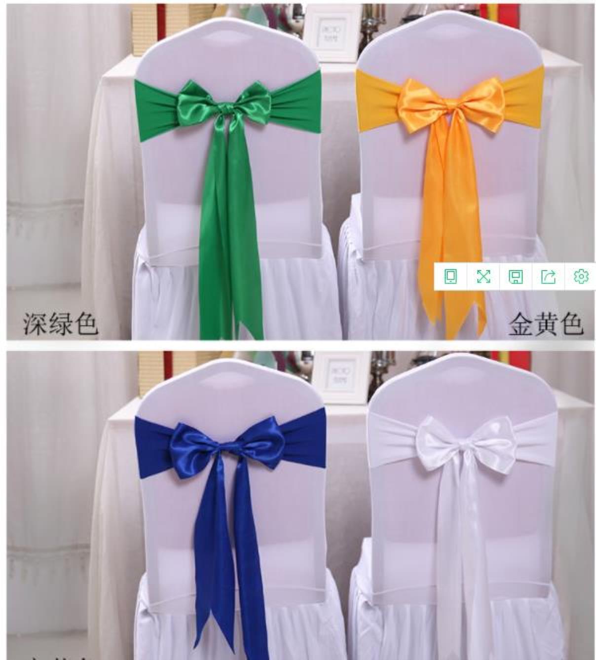 

Ers Textiles Home & Garden25Pcs Wedding Decoration Knot Bow Sashes Satin Spandex Er Band Ribbons Chair Tie Backs For Party Banqu Jllkdk Drop