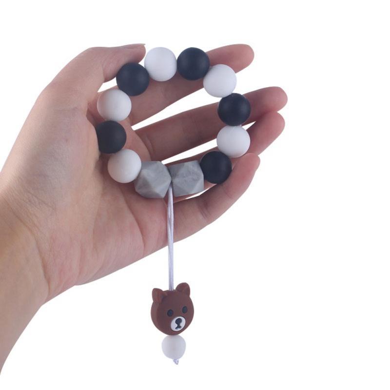 

Pacifiers# Born Baby Teether Pacifier Clip Chain Letter Anti-fall Dummy Holder Silicone Infant Nipple Feeding