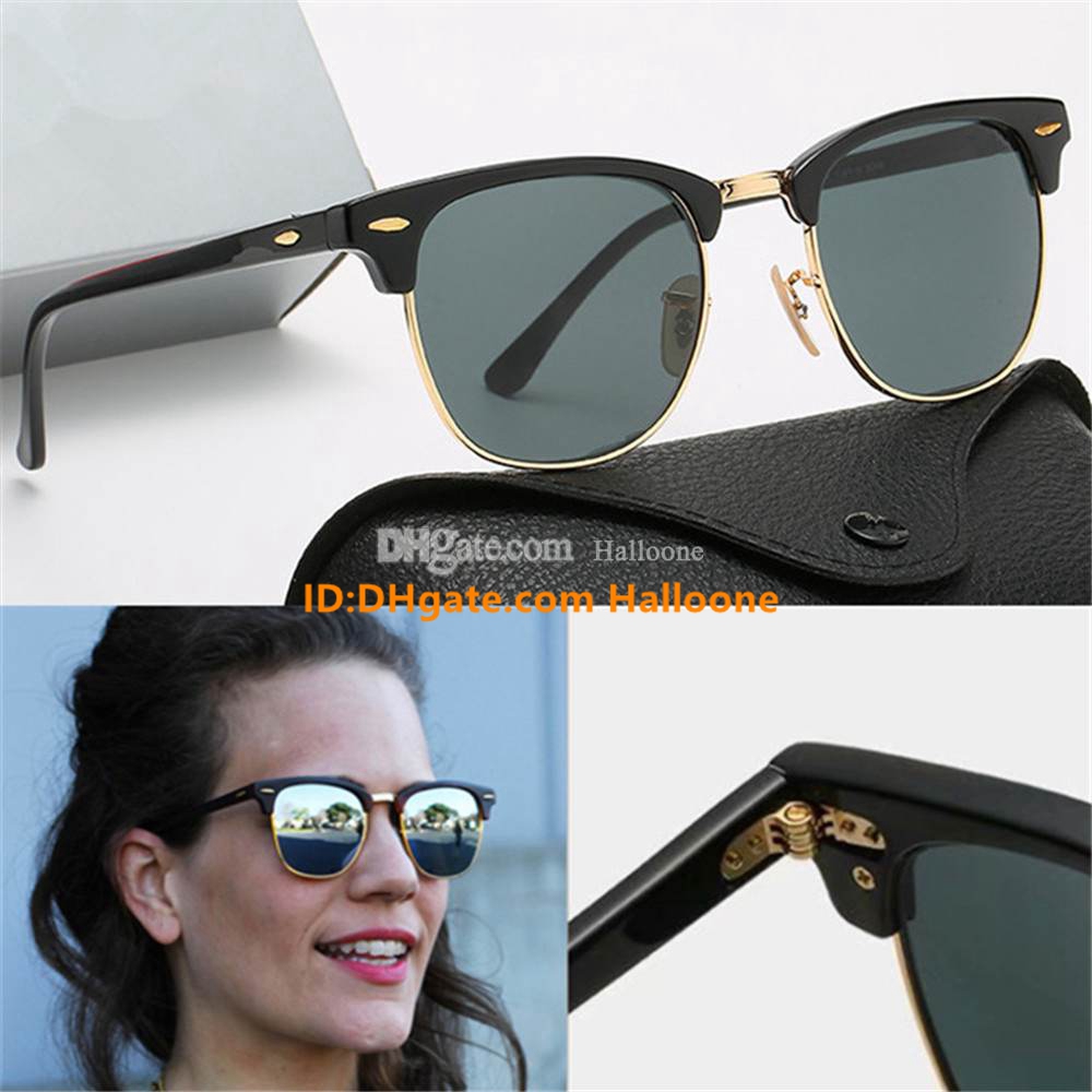 

1pcs Fashion Sunglasses Eyewear Sun Glasses Designer Mens Womens Brown Cases Black Metal Frame Dark Lenses For, White;black