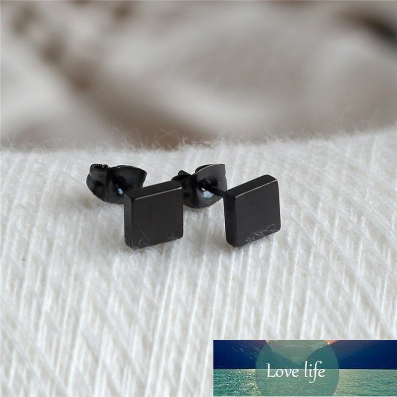 

Titanium Black Squre Stud Earrings 316L Stainless Steel Jewelry Allergy Free No Fade IP Plating 6mm Factory price expert design Quality Latest Style Original Status