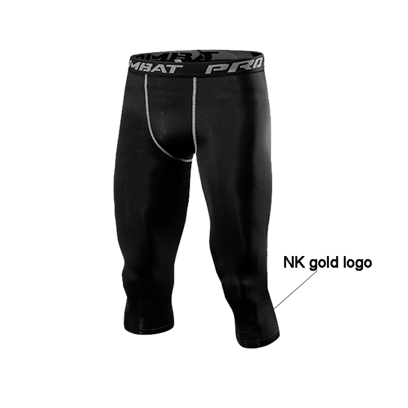 Summer 2021 sports basketball tight bottoming thin sweat-absorbent cropped pants male fitness 3/4 pants training skinny Cropped trousers men-image-656800054