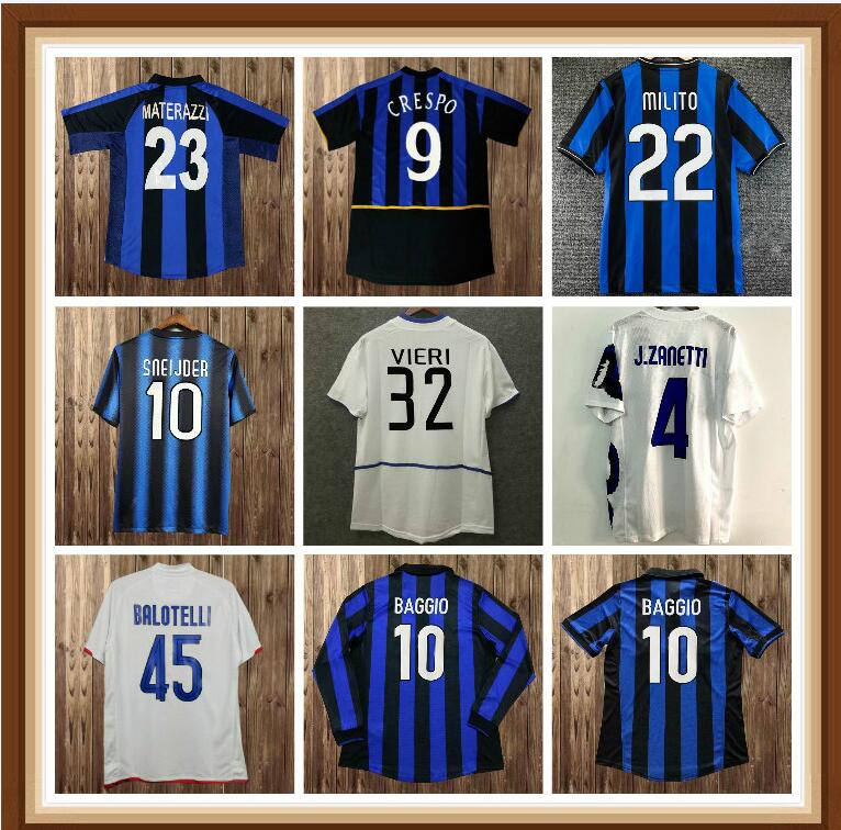 

Inter finals Soccer jerseys 2009 2010 MILITO BATISTUTA SNEIJDER ZANETTI 10 11 02 03 08 09 MILAN Retro Pizarro Football 1997 1998 97 98 99 Djorkaeff Baggio RONALDO 65, White