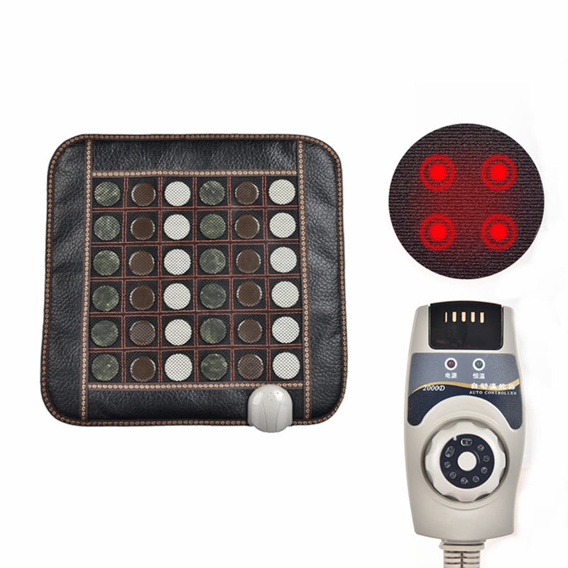 

Natural Jade Massage Heating Pad Infrared Therapy Tourmaline Stone Seat Pad Back Shoulder Leg Muscle Pain Relief masajeador