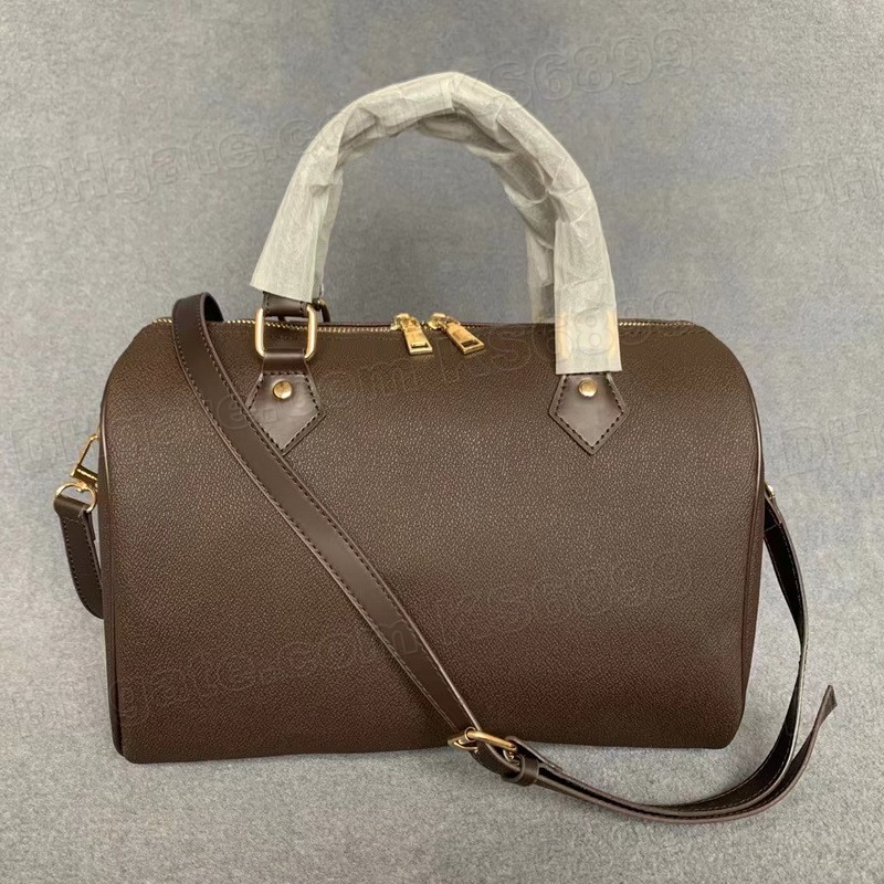 

Fashion Women Messenger Travel bag Classic Style Shoulder Bags Lady Totes Handbags With key lock DustBag, Brown flower