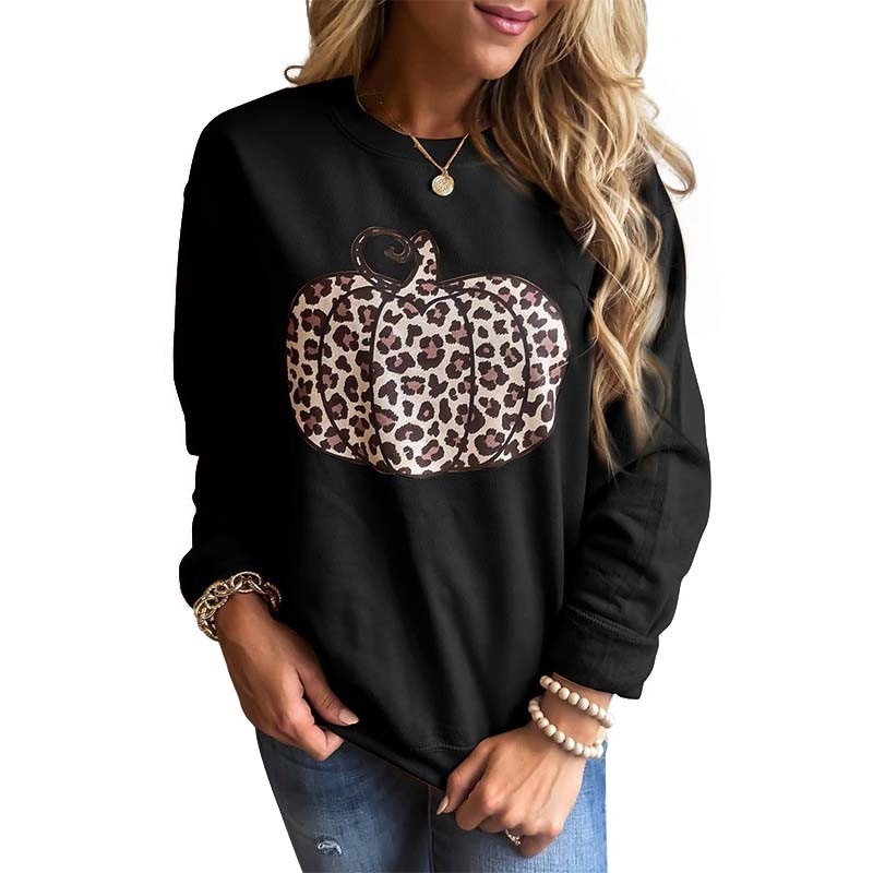 

2021 New Women Pumpkin Print Sweatshirt Autumn Winter O-neck Long Sleeve Plus Size Fashion Pullovers Tops Female Casual Sweatshirts Sc3e, Gray