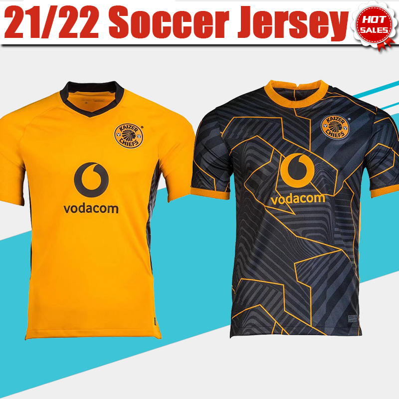 

Kaizer Chiefs Football Jerseys 21/22 Home Yellow Soccer Jersey Away Black Short Sleeve Shirt 2021 2022 Men Adult Uniforms, Black;yellow
