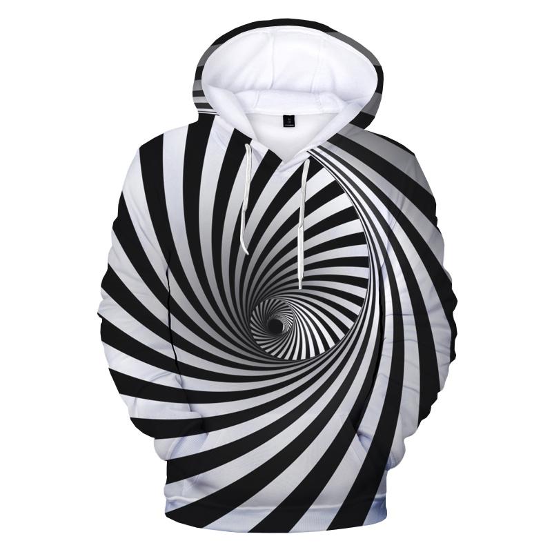 

Men's Hoodies & Sweatshirts 2021 Crazy 3D Hoodie Funny Dizziness Printed Casual Pullover Unisex, Black
