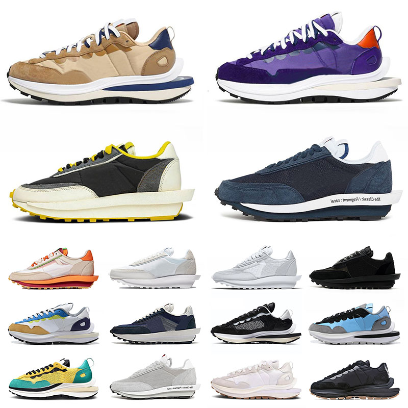 

2021 Sacais x VaporWaffle Pegasus LDWaffle LDV Waffle Running Shoes Fragment Men Women Dark Iris Sesame Blue Void Black Gum Sail Sports Snea