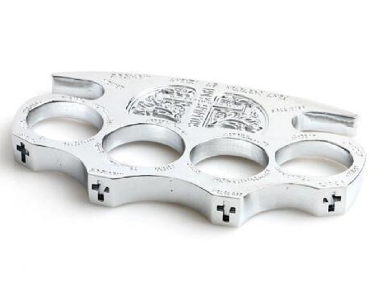 2 pcs DETECTIVE CONSTANTINE BRASS KNUCKLE DUSTERS GOLD Powerful damage safety equipment self-defense-image-659092181