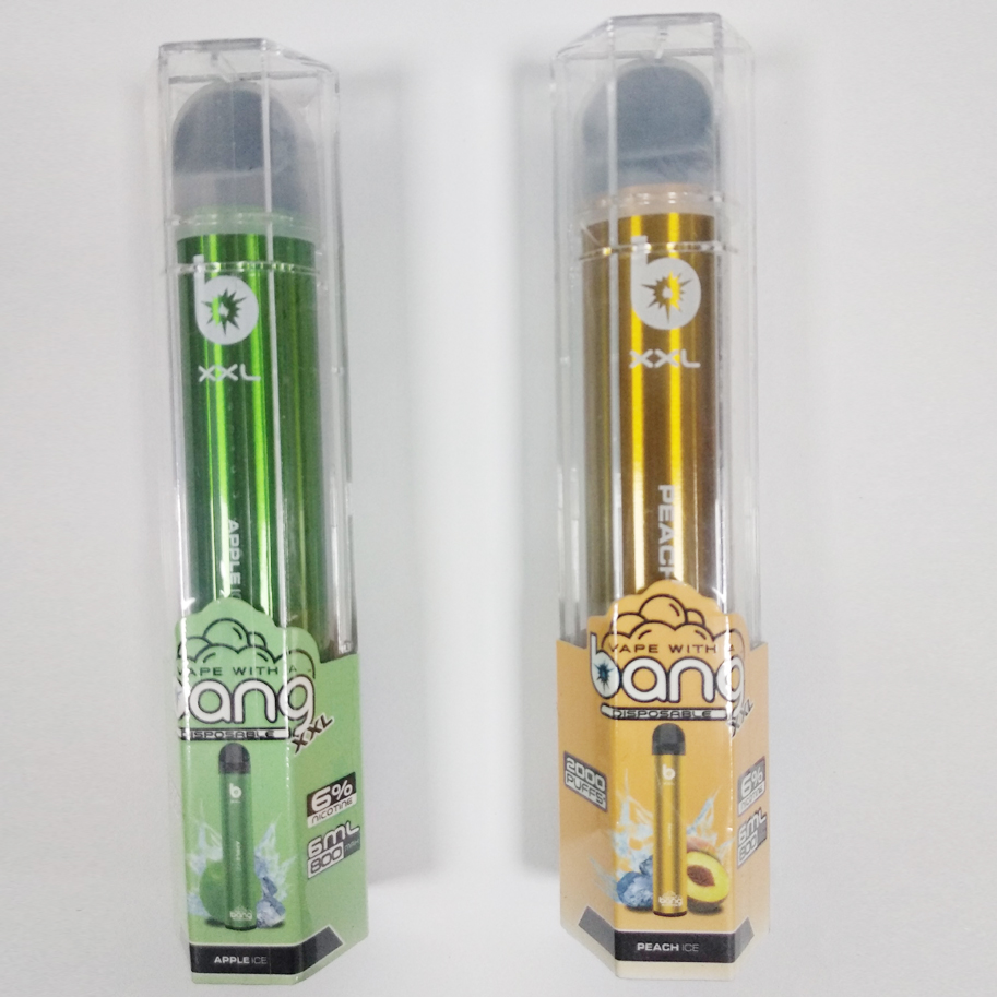 

Bang XXL Disposable Vape Pen Device 2000 Puffs 800mAh Battery 6ml Pod Capacity 24 Flvor Color Disposable Electronic cigarette Bang XXL
