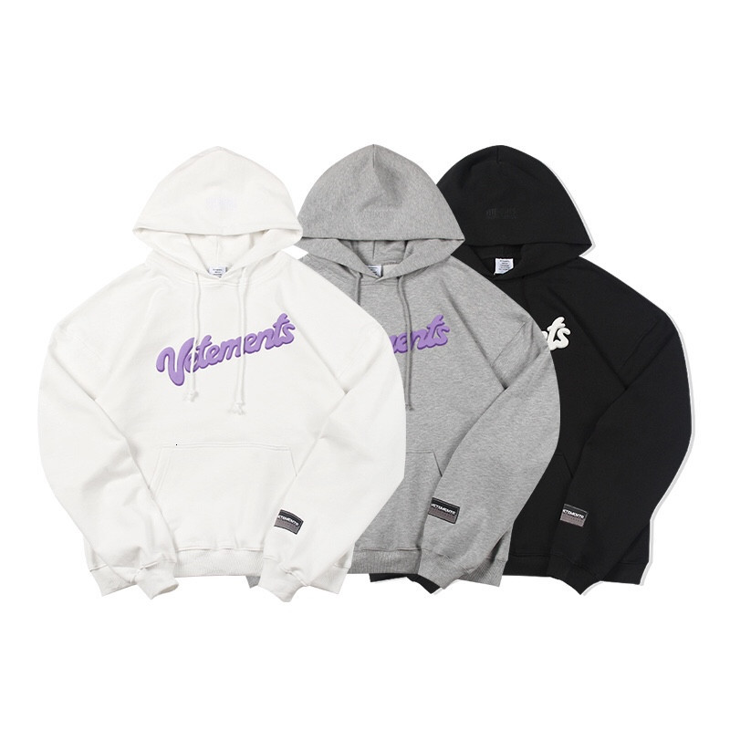 

2021 20fw New Top Heavy Fabric Foam Printing Vetements Hoodie Men Women High Quality Oversize Pullover Hooded Sweatshirts Jc5h