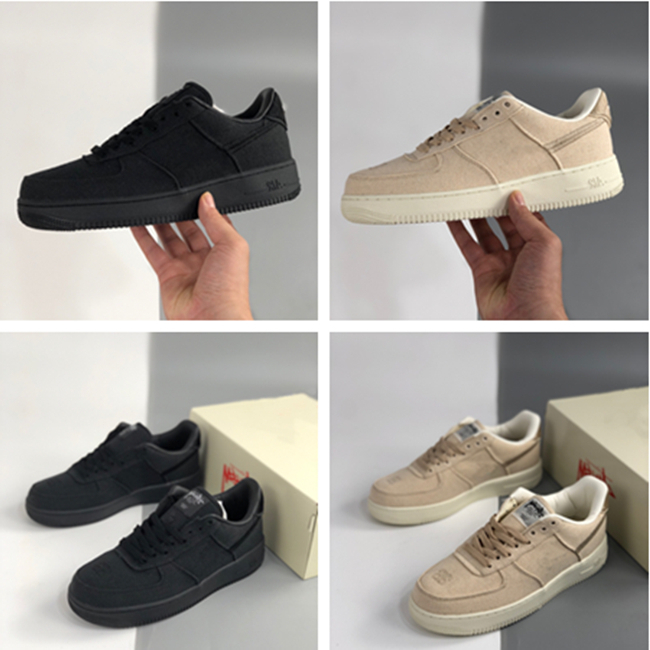 

Shoes High Stussy Low Triple Black Skateboard Rice White Men Women Casual Street Sneakers CZ9084, Bubble wrap packaging