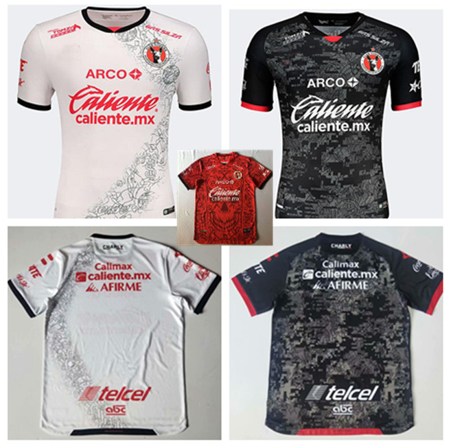 

mexico la liga mx club tijuana shirt 20202021 home red lucero rivero boranos football shirt club tijuana away football thai uniform, Black;yellow