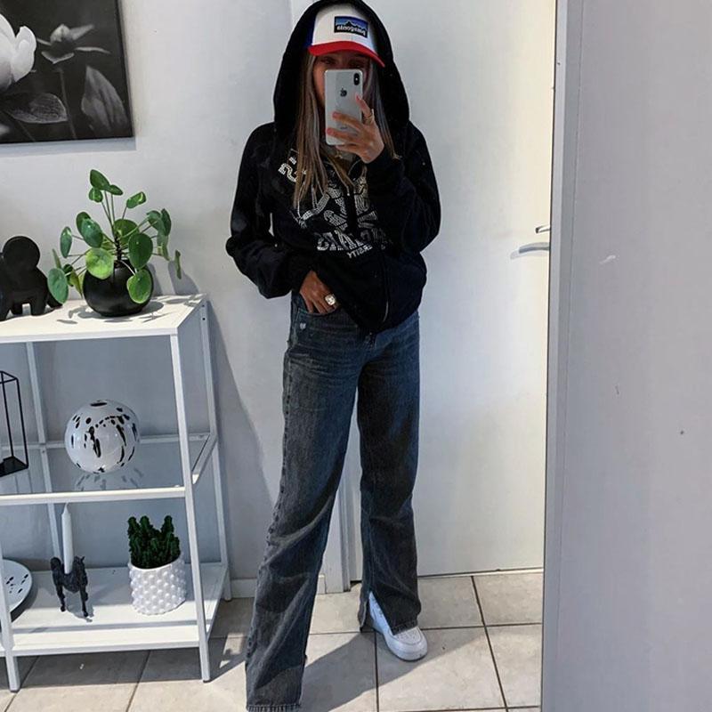 

Men' Hoodies & Sweatshirts Zip Up Hoodie Men Recklessscholars Vintage Long Sleeve Grunge Oversized Tops Harajuku Pull Winter Clothes, Black