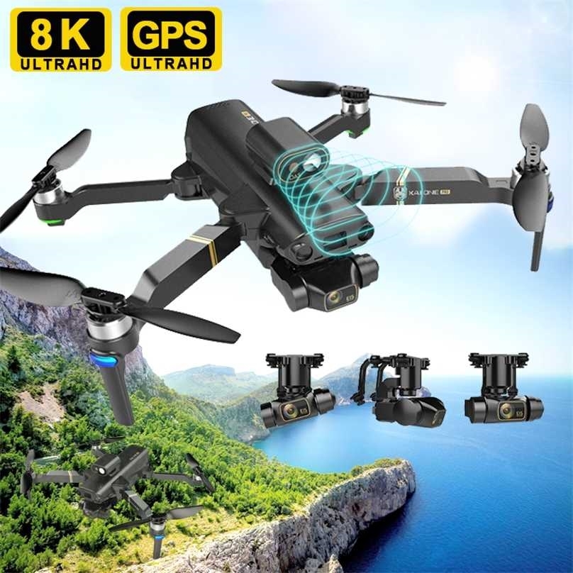 

KAI ONE Drone GPS 5G Wifi 8k HD 3-axis Gimbal Camera Brushless Motor TF card obstacle avoidance RC quadcopter Dron Toys 211102, Kai one 8k 1b