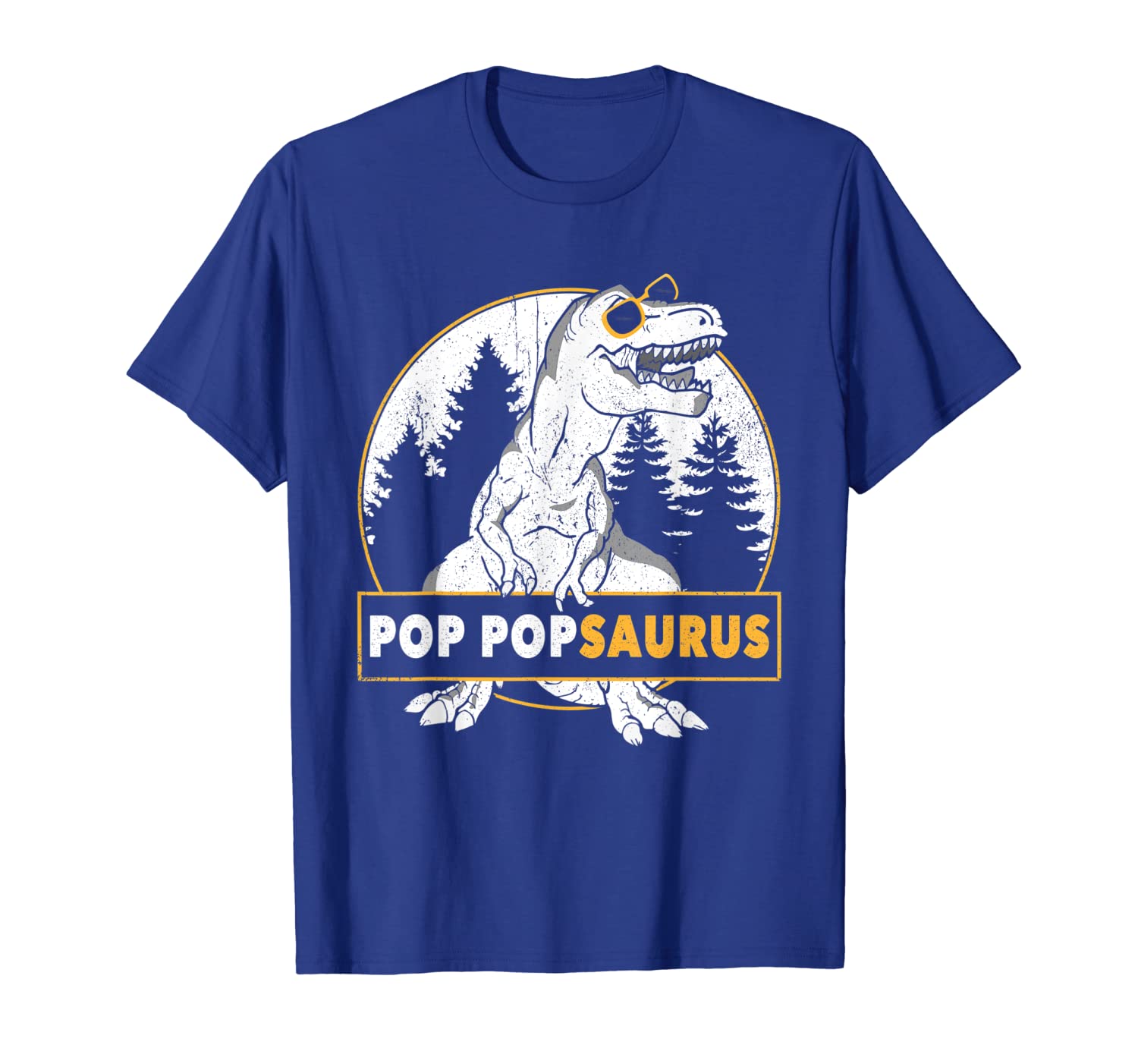 

Pop Popsaurus T-Shirt Father's Day Gifts Pop Saurus Dinosaur, White;black