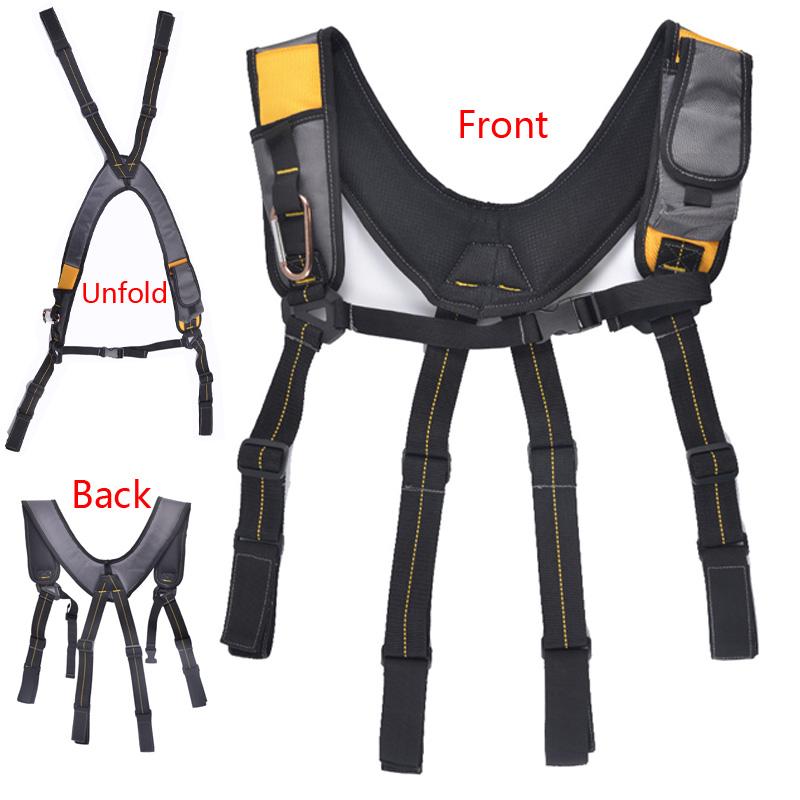 

X Type Tool Work Suspender For Hang Tool Bag Reducing Weight Tooling Strap Suspenders For Men Heavy Duty Braces Suspenders Mens, Black