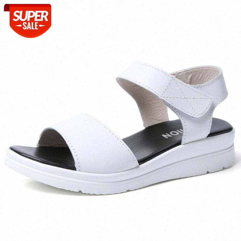 

2020 Summer Women Sandals Flat Platform Sandals Women Hook Loop Wedge Beach Flip Flops Ladies High Heel Wedge Gladiator #La9M, Black
