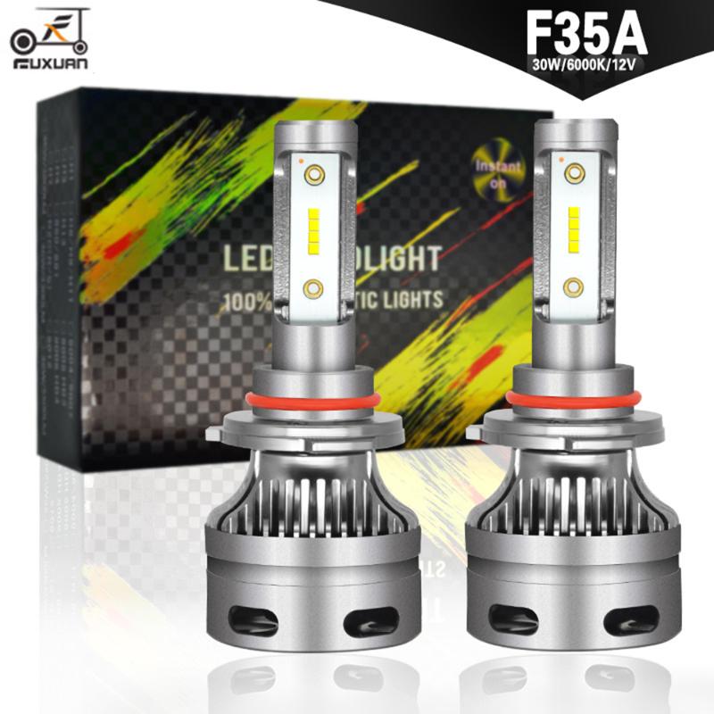 

Car Headlights FUXUAN F35 2PCS 60W 6400LM LED Headlight Bulbs H4 Bulb H7 H11 H13 9005 9006 CSP Chips Hi Lo Beam Auto Lamp 12V 24V 6000K