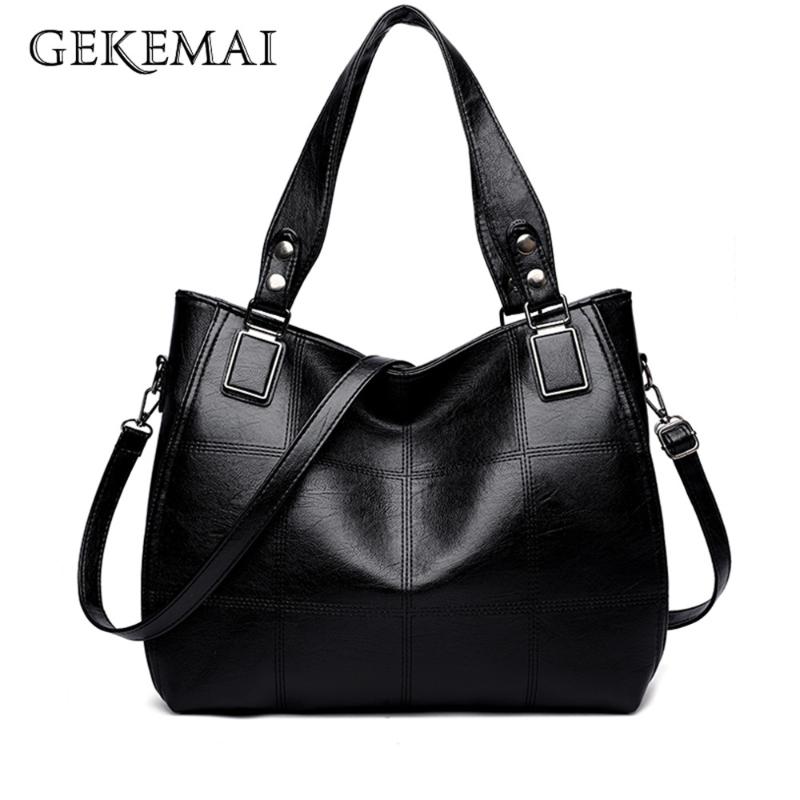 

The New Solid Color Designer Women's Shoulder Bags High Quality PU Leather Women Messenger Bags Fashion Ladies Tote Bag Bolsos, Black