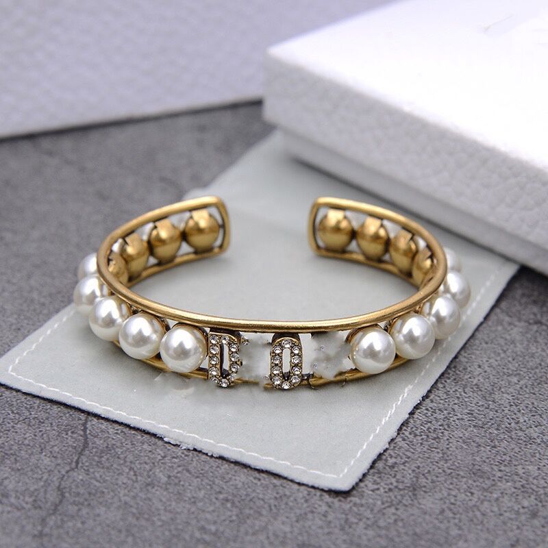 

women luxury designers jewelry ladies bracelet pearls beading circle designer lady bracelets fashion unisex charm cuff bracelet, Black