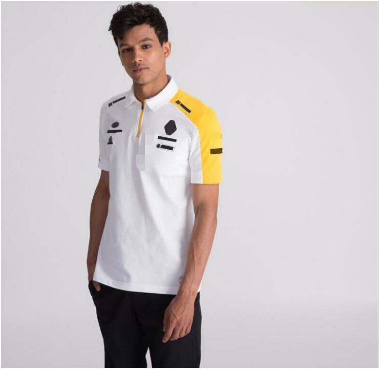 

F1 racing polo shirt 2021 polyester quick-drying Sainz car lapel short sleeve, the same style is customized