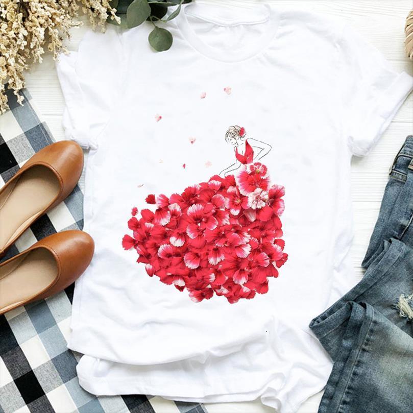 

men lady floral ladies mens t shirt casaul elegant trend 90s print tee clothes female graphic, White;black