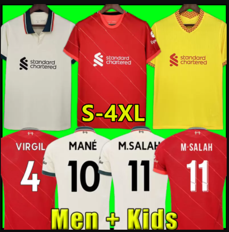 

S-5XL Soccer Jersey virgil MANE 21 22 MEN +KIDS Football Shirt Top Thailand Quality Jerseys, Away-ucl