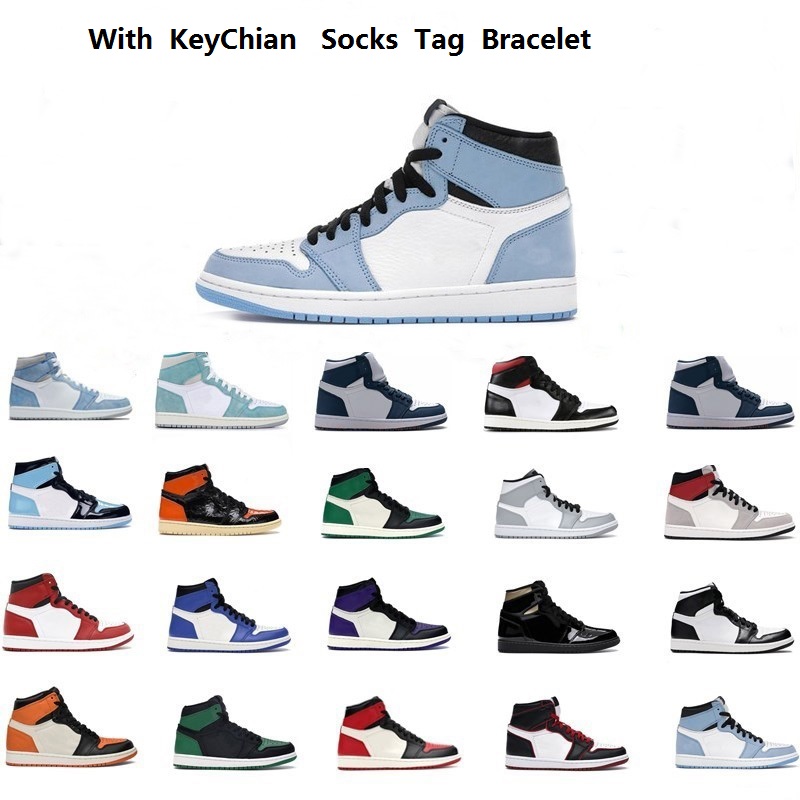 

dunks jumpman 1 1s basketball shoes womens mid barely rose dutch green crimson tint toe purple pulse white off mens trainers with socks tag