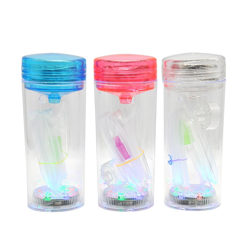 

Portable Hookah Set Acrylic Hookah Shisha Chicha Narguile Acrylic Plastic Smoking Water Pipes LED Lighter Glass Smoking Oil Rig 278 V2