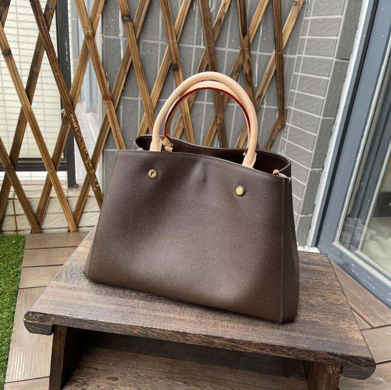 

Designer Chain PU Leather Shoulder Bag Crossbody Bags For Women 2021 Simple Fashion Lady Small Handbags gt M41055, Brown/fower