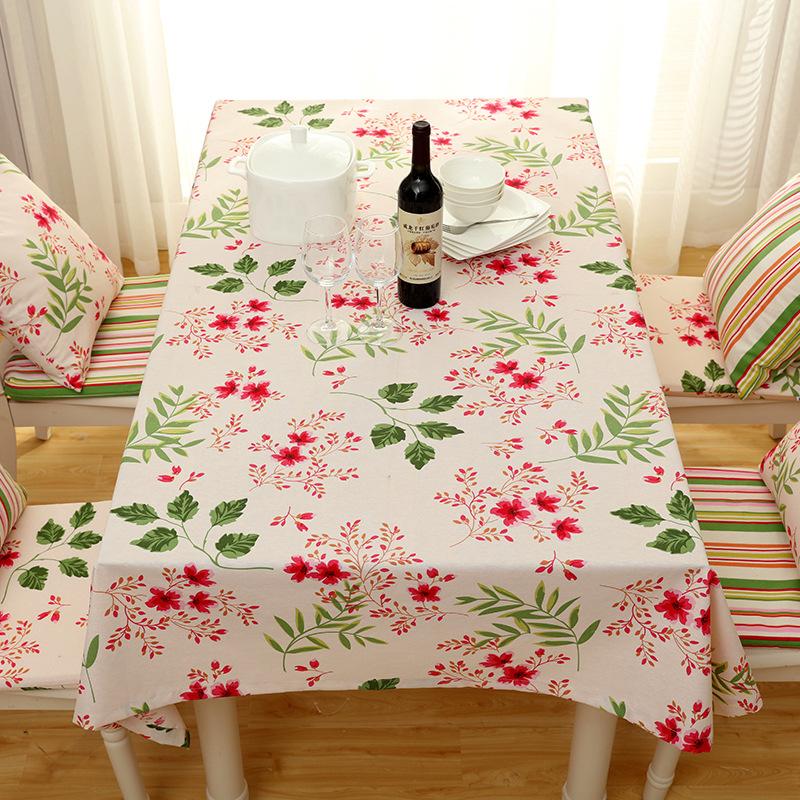 

Flowers High quality Fabric Dining Tablecloth Rectangle Table Cloth Household Cloth Hotel Restaurant Fabric Cover Pillow Case, As pic