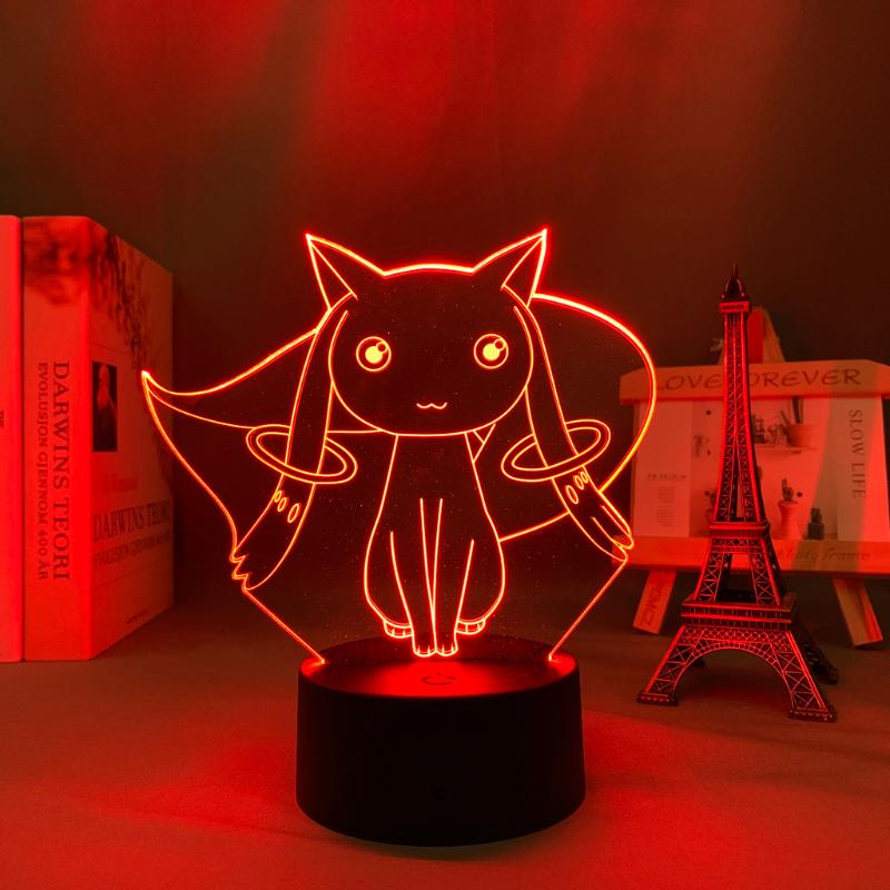 

Night Lights Anime Led Light Puella Magi Madoka Magica For Bedroom Decoration Nightlight Birthday Gift Room Decor Table 3d Lamp