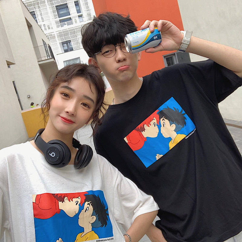 

2021 New Japo Bonito Topo T-shirts Estudante Kawaii Amine Grfico t Camisa Engraado Dos Desenhos Animados W9tg