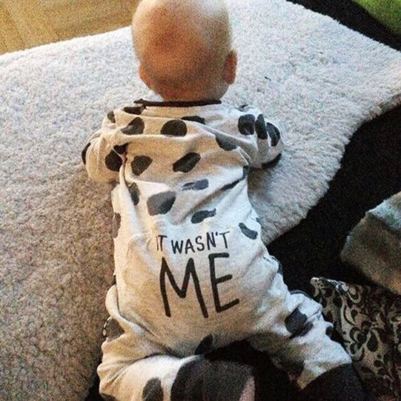 

New 0-24M Baby Girls Clothes Boys Long Sleeve Polka dot Romper  Jumpsuit Outfits, Default color