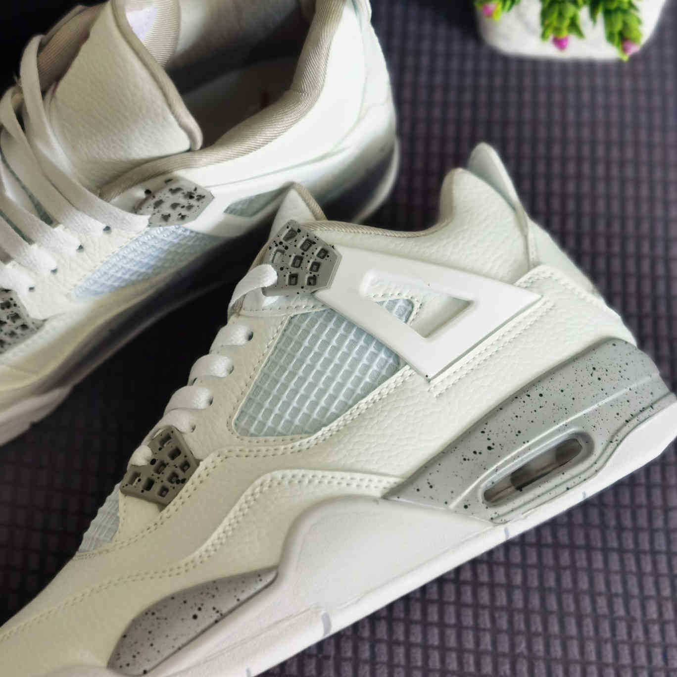 

white oreo 4 shoes CT8527-100 tech grey Black fire red 4s men women trainers sneakers 36-47
